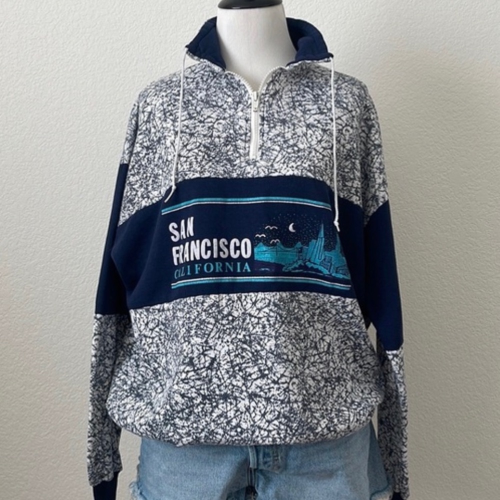 Vintage 80’s/90’s San Francisco Quarter Zip Pullover Sweatshirt